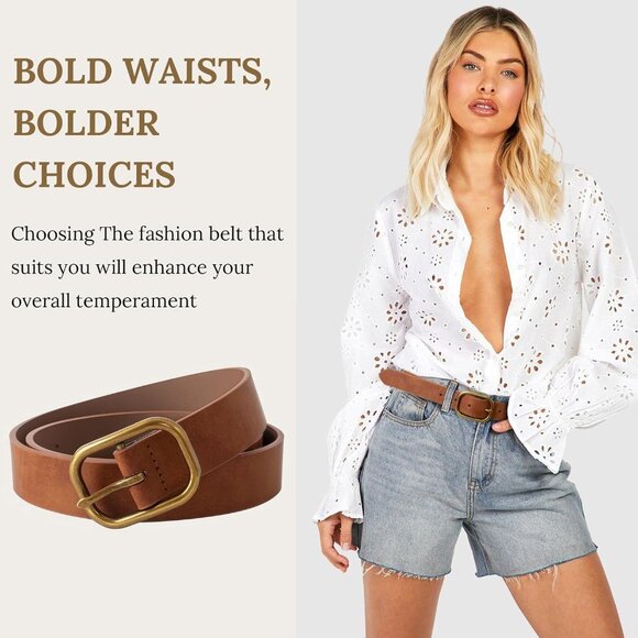 Leopard Print Belt for Women Leather Waist Belts Classic Needle Buckle Animal Pr - Picture 5 of 6